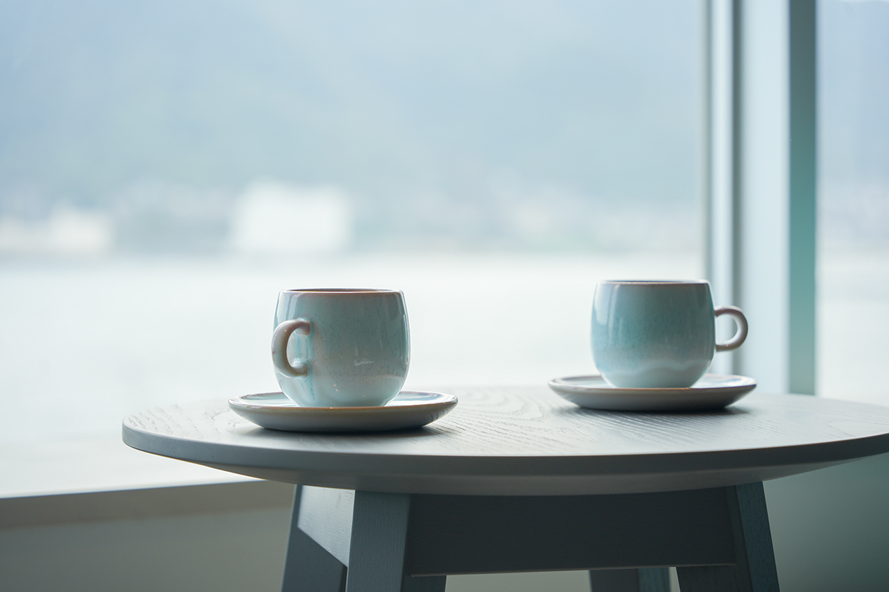 萩焼のマグカップ