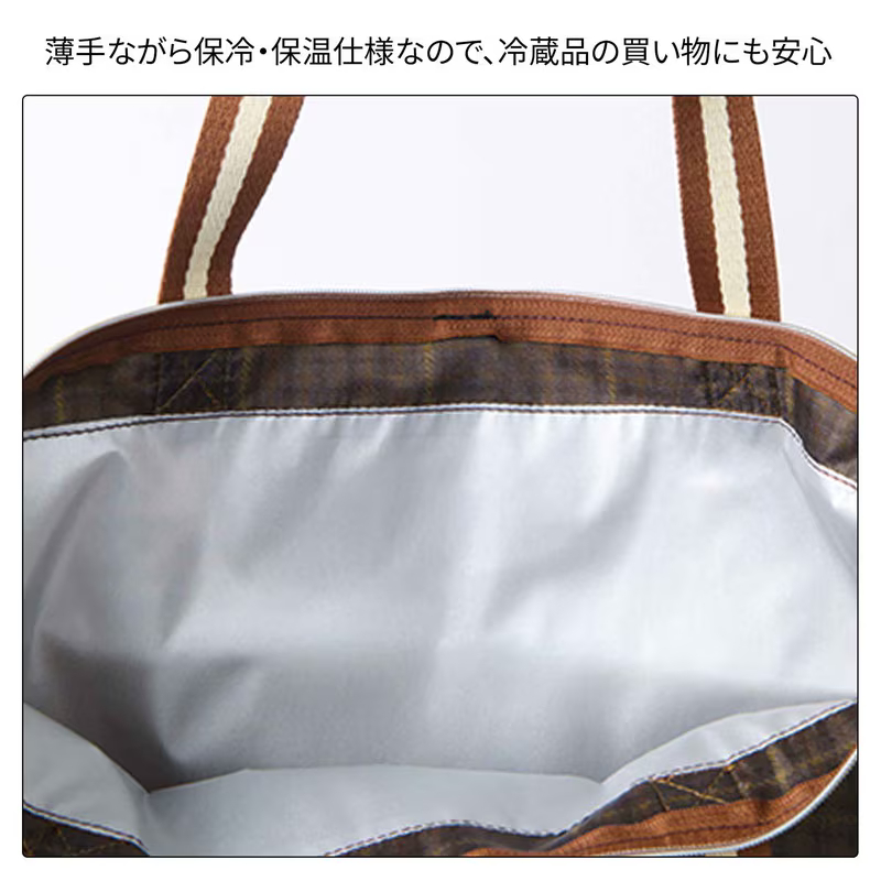 薄手生地ながら保冷・保温機能付き