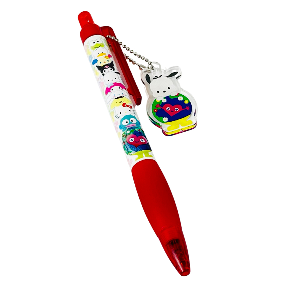 「ボールペン」は全10種類をラインアップ。ハローキティ、マイメロディ、クロミ、ポムポムプリン、けろけろけろっぴ、ポチャッコ、ペックル、シナモロール、ハンギョドン、ウサハナ