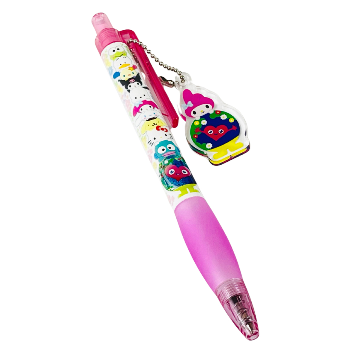 「ボールペン」は全10種類をラインアップ。ハローキティ、マイメロディ、クロミ、ポムポムプリン、けろけろけろっぴ、ポチャッコ、ペックル、シナモロール、ハンギョドン、ウサハナ