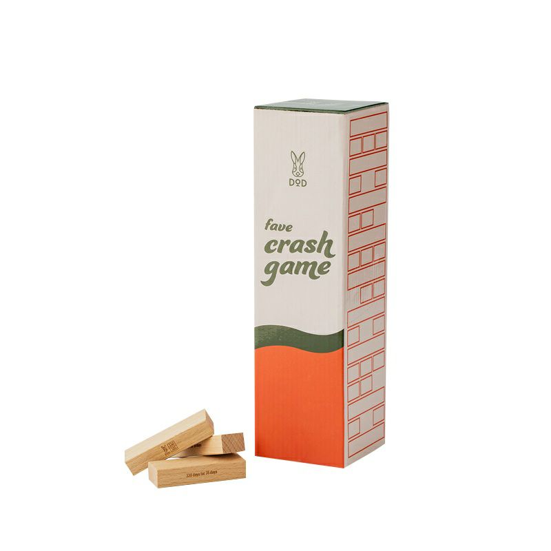 キャンプでも自宅でもみんなで遊べる木製ジェンガ「fave crash game」