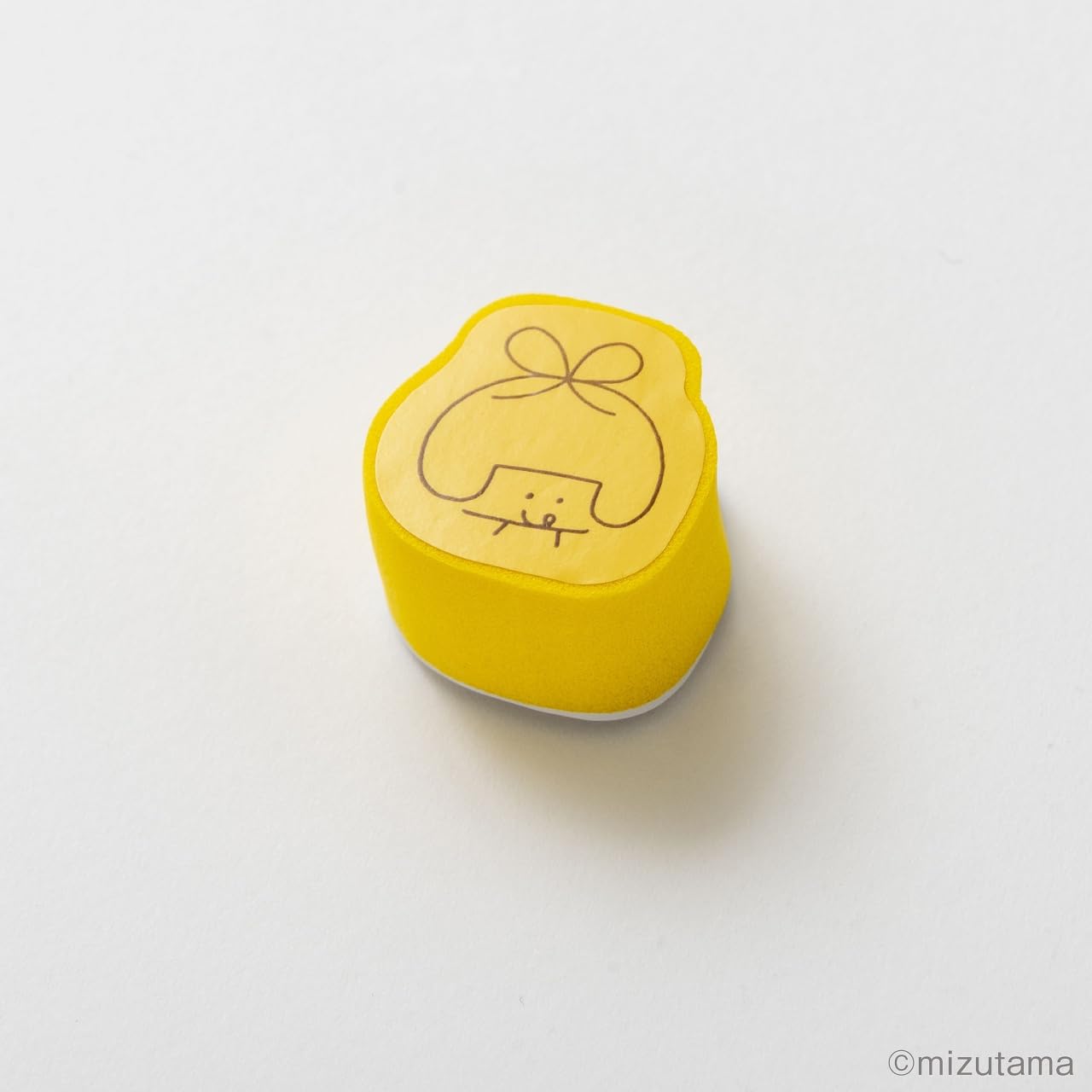 はんこは押しやすいスポンジ素材。仕上がりはこんな感じ