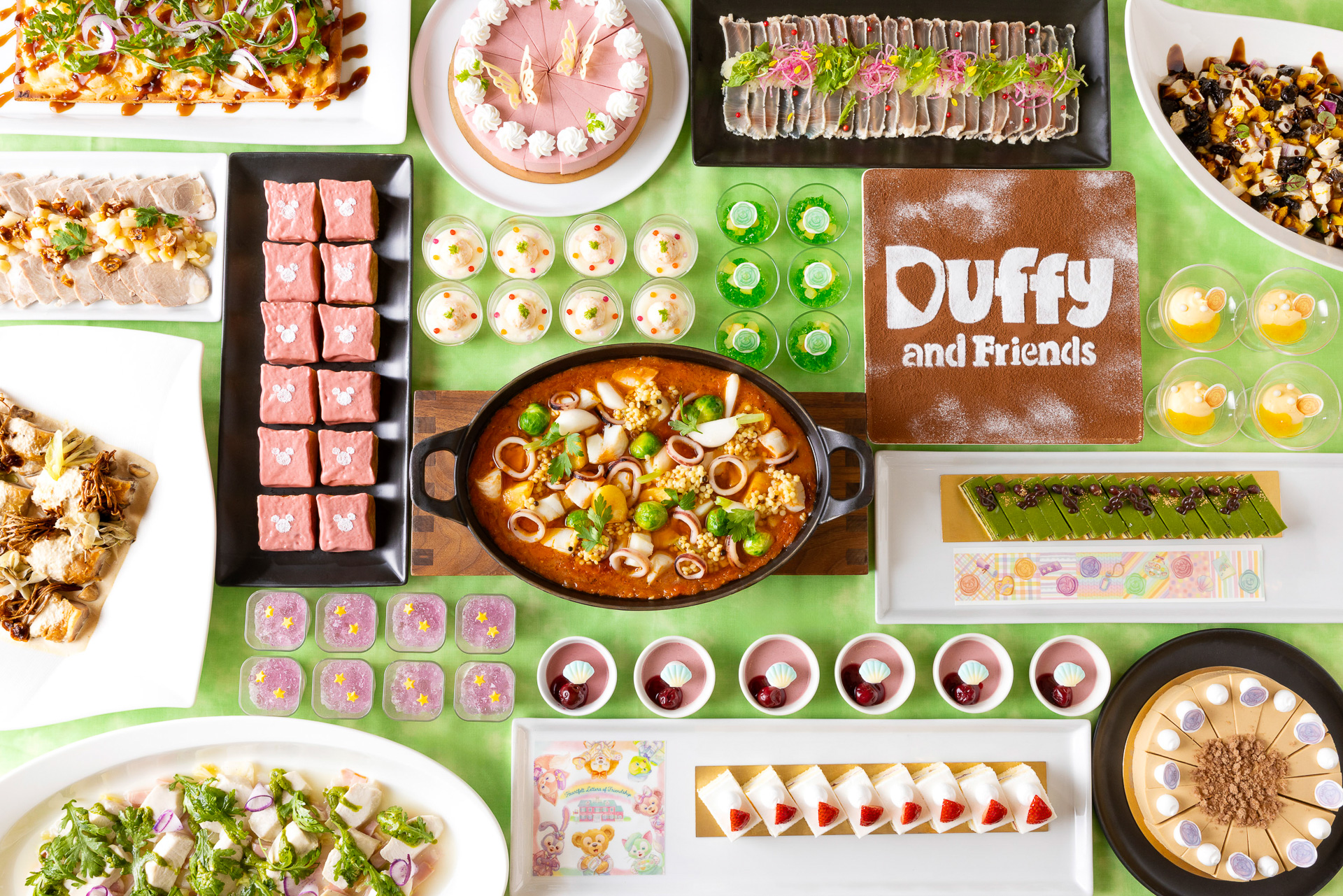 オチェーアノ「“ダッフィー＆フレンズのハートフェルト・レターズ・オブ・フレンドシップ”ブッフェ」（大人土日祝日 7700円）