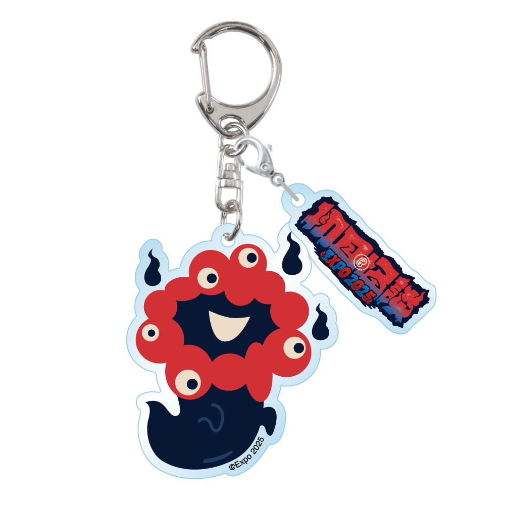 チャーム付きアクリルキーホルダー