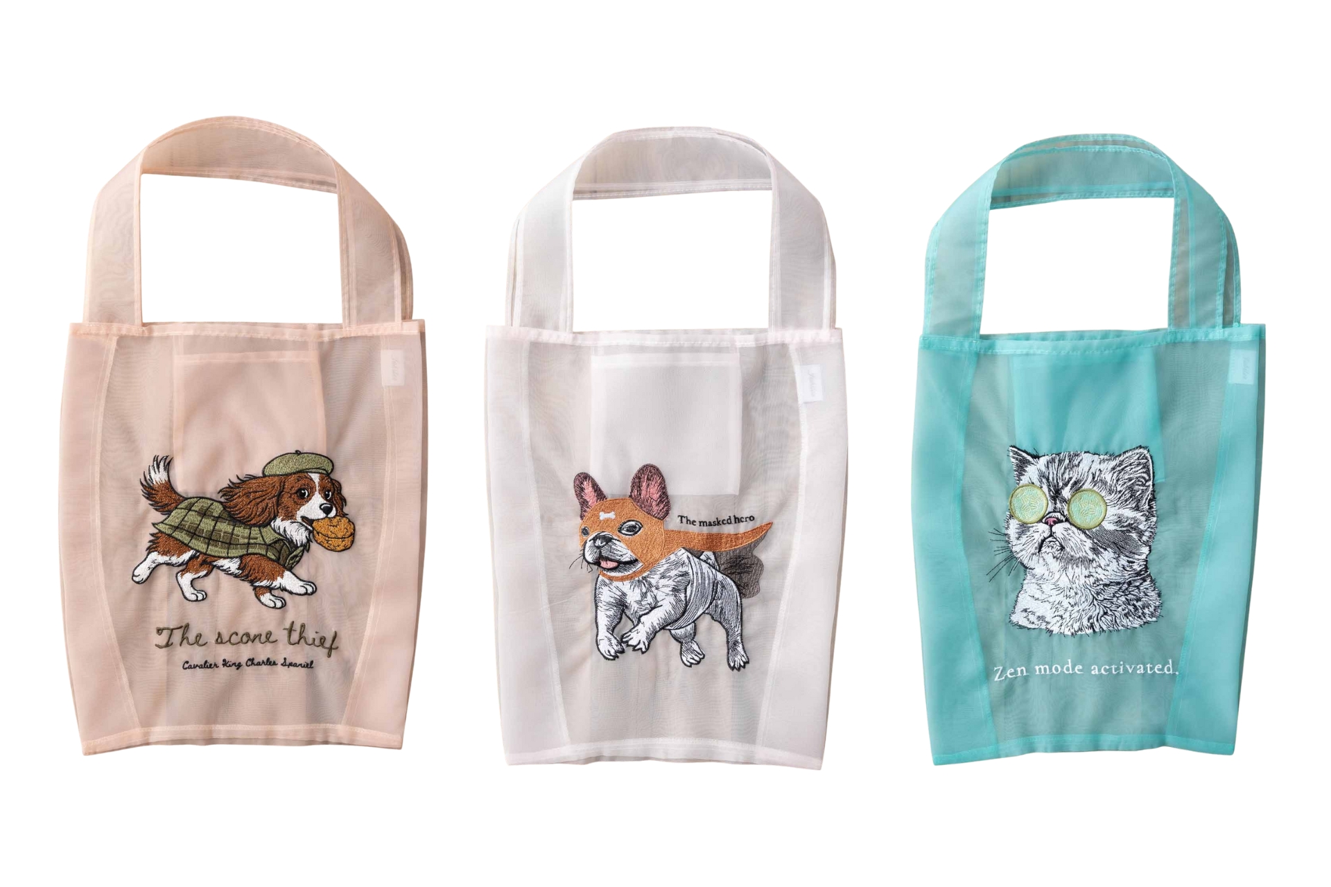 左から、Pink、Light Pink、Turquoise