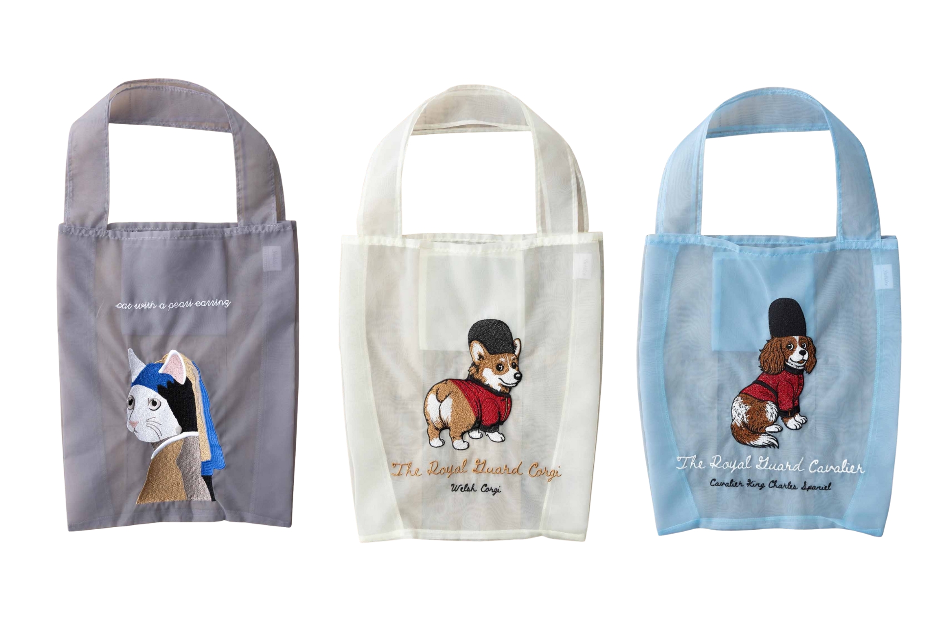 左から、Grey、Cream、Blue