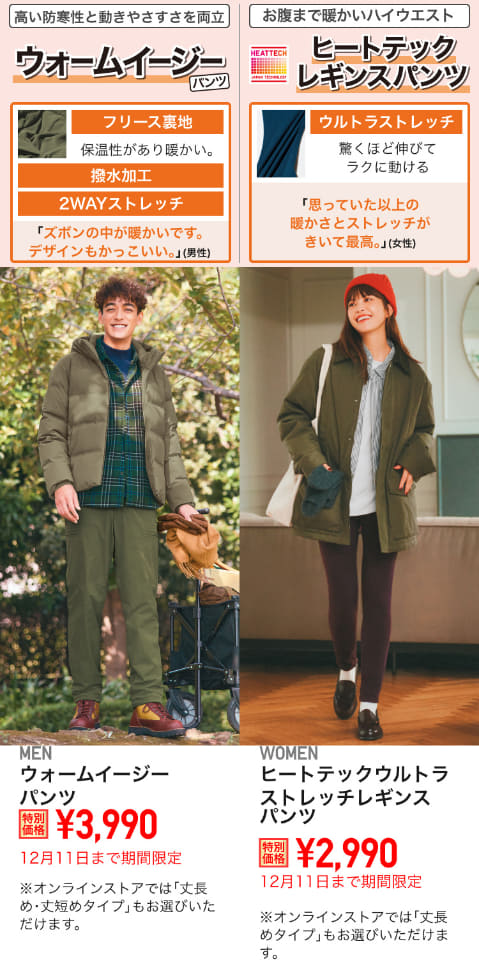 ユニクロ、超極暖ヒートテックが1000円引き。「防寒対策セール」12月11