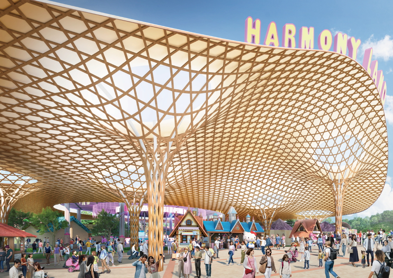 天候に左右されないパークとするため、大屋根の整備も検討する