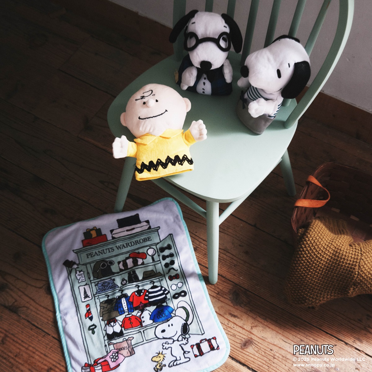 パペット（各3520円、一部店舗・公式オンラインストア限定）、ブランケット（各2750円、一部店舗・公式オンラインストア限定）