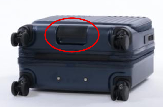 荷物棚に積み込みやすいボトムハンドル