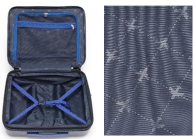 飛行機の意匠をあしらった内部