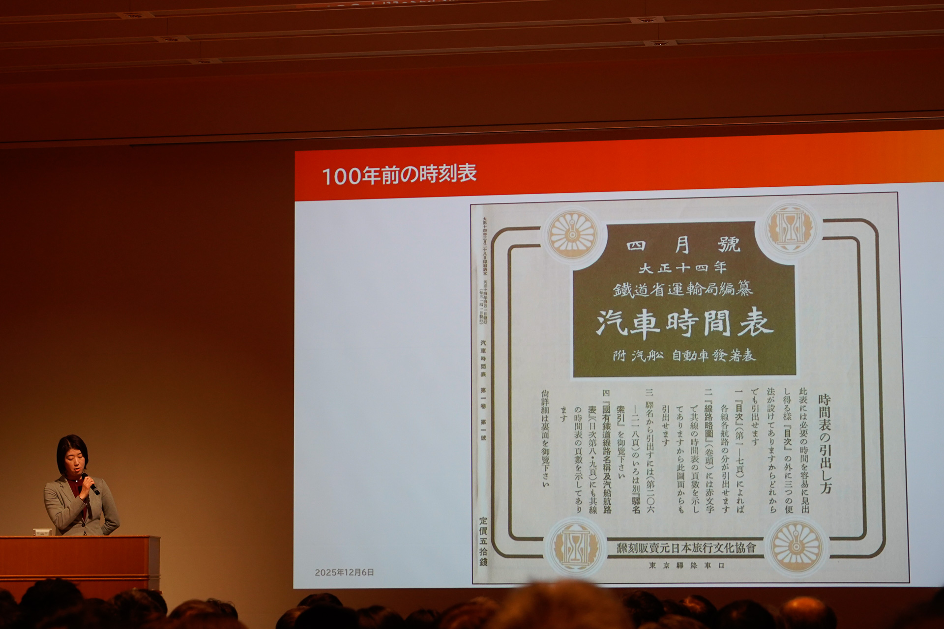 これが元祖「汽車時間表」。「鐡道省運輸局編纂」とある