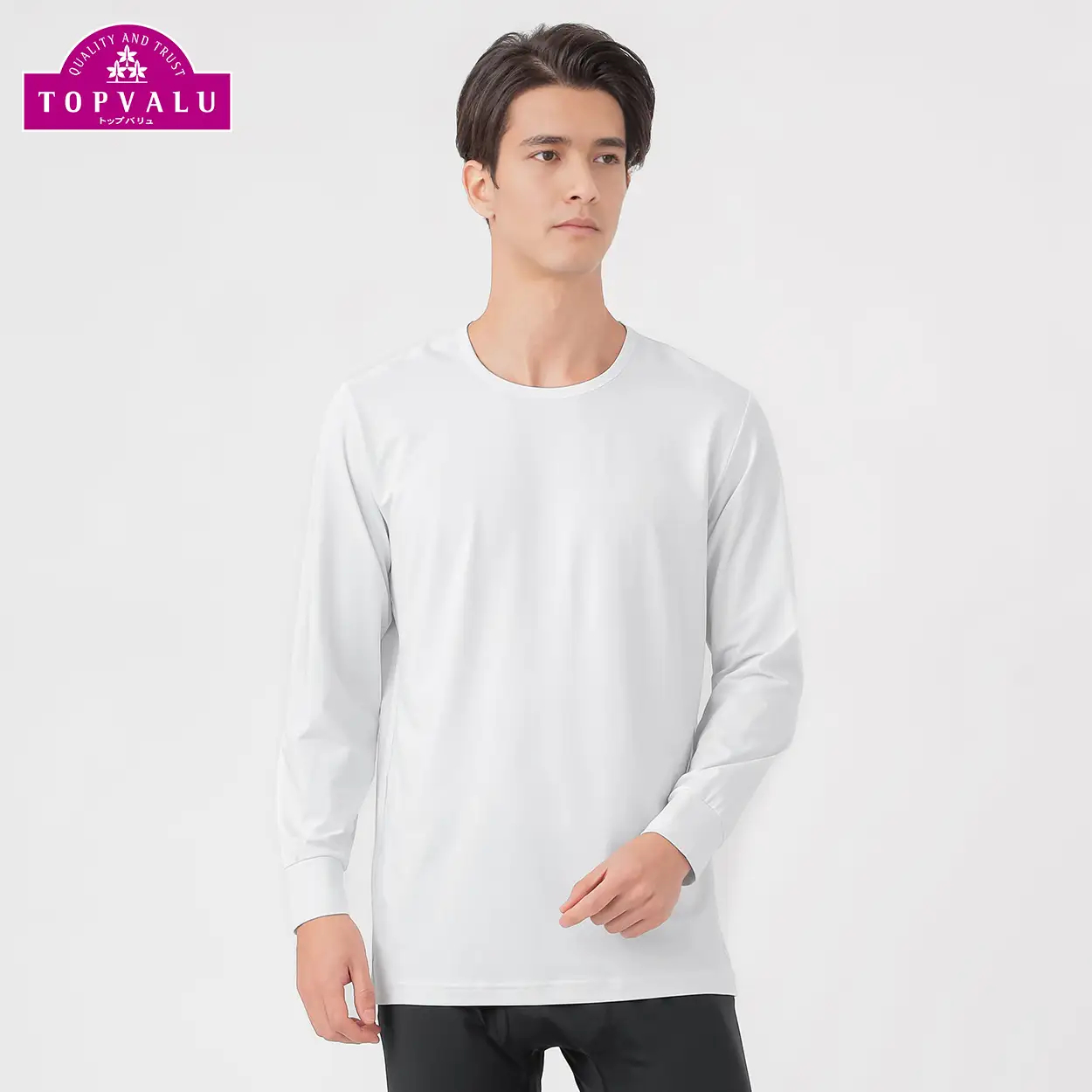 9分袖クルーネック（メンズ）