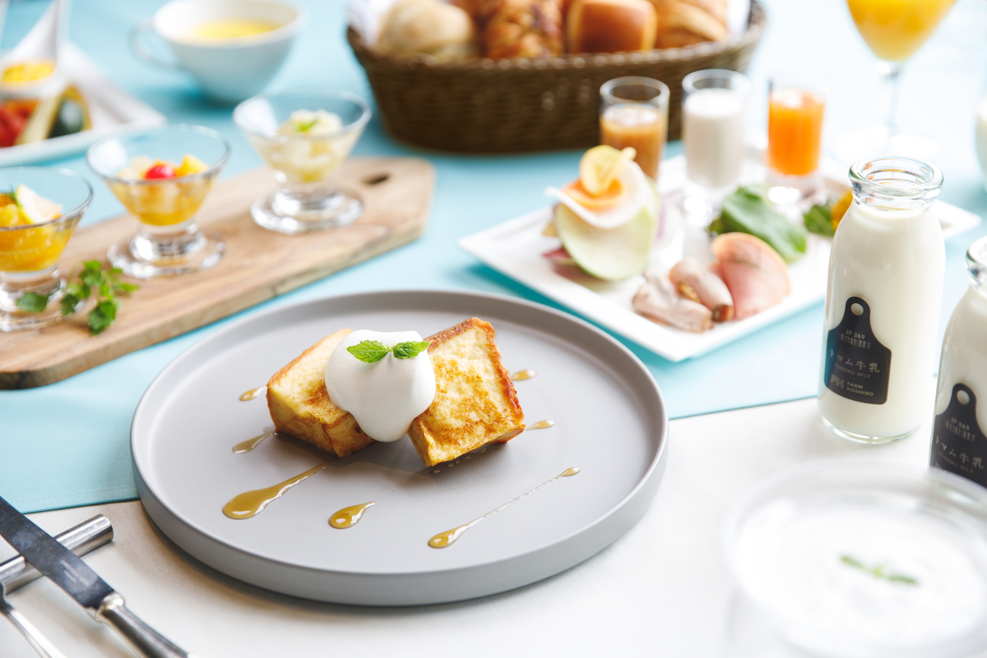 朝食もプランに含まれている