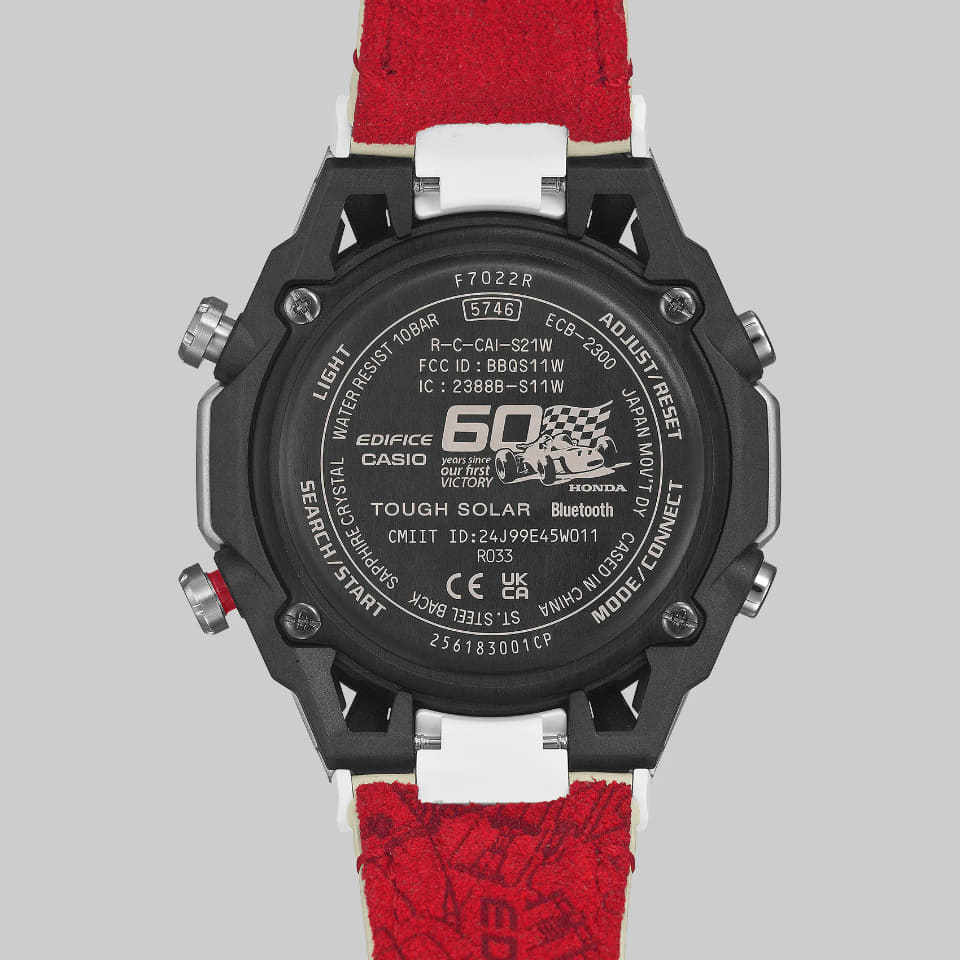カシオ、「EDIFICE」ホンダF1初優勝60周年記念モデル。本物の
