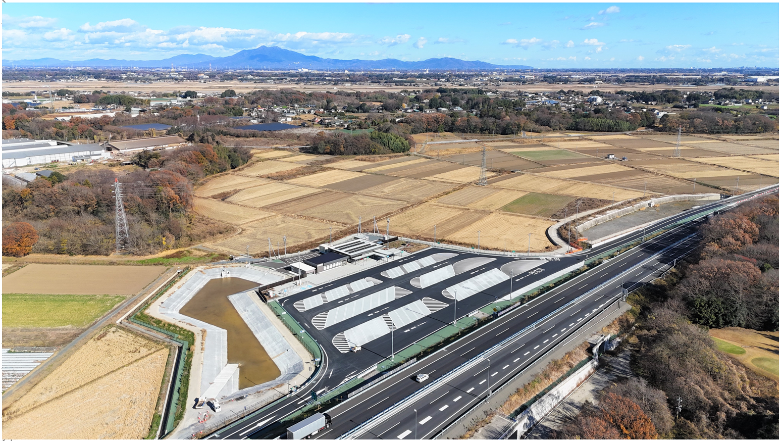 圏央道外回りに「坂東PA」2026年1月31日開業（写真は2025年12月時点）