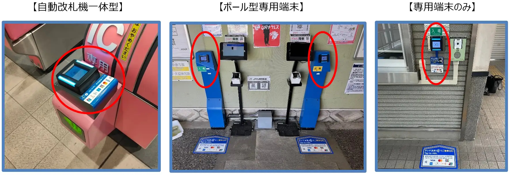 タッチ決済による入出場機器