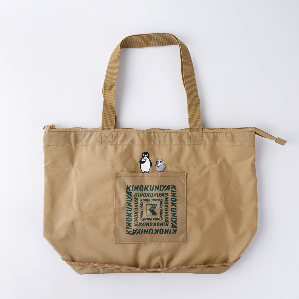 紀ノ国屋×Suicaのペンギン、折りたためる保冷トートバッグ。アイスや