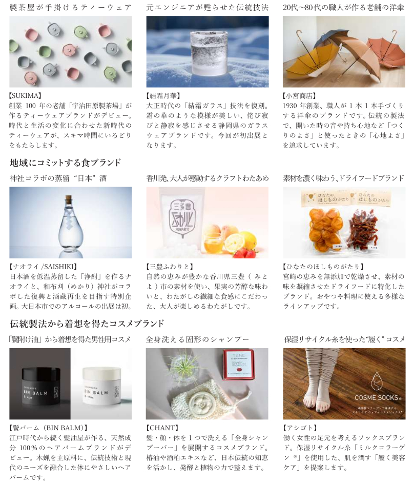 主な出展ブランド