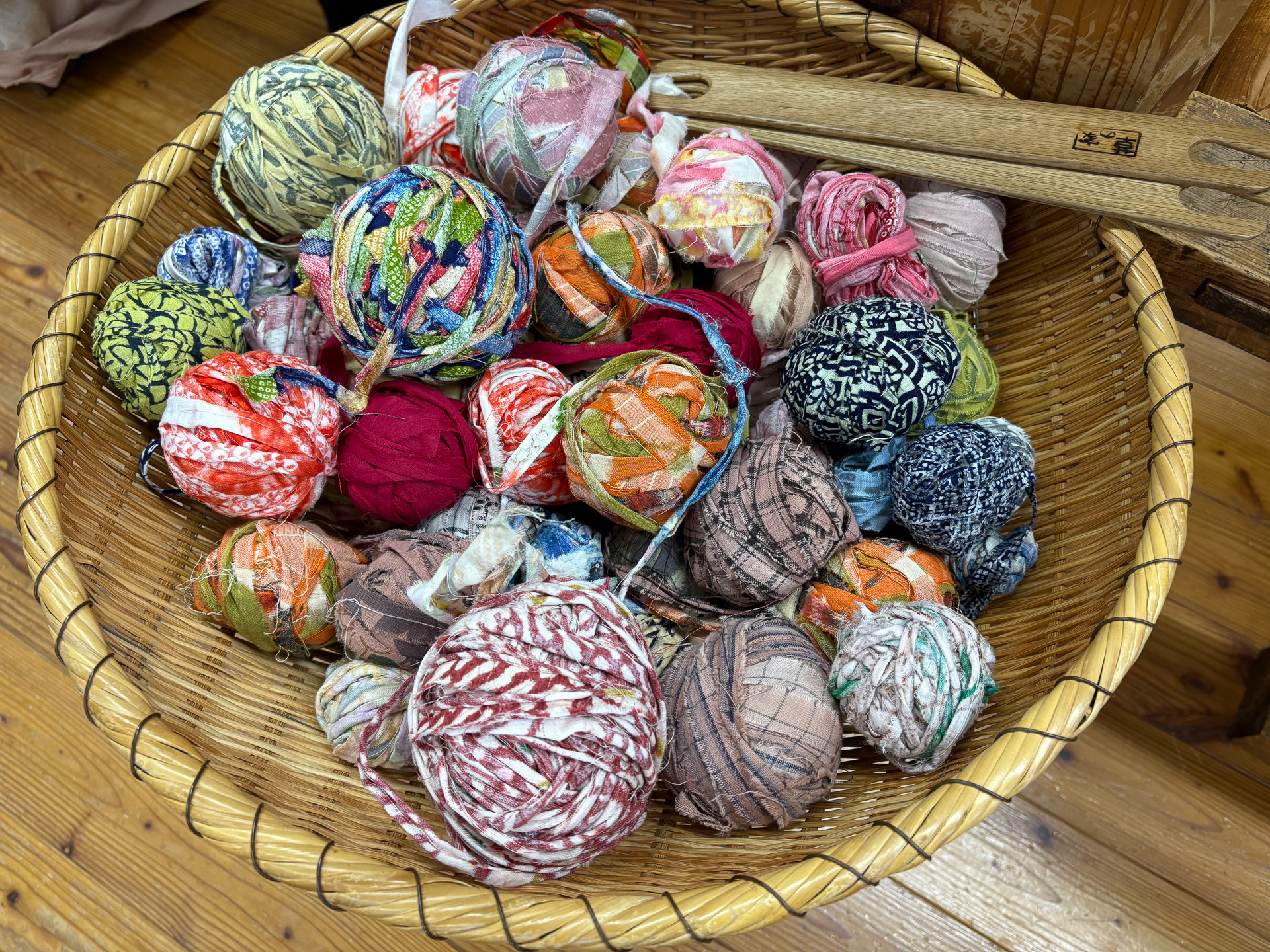 さき織り体験で使用した布