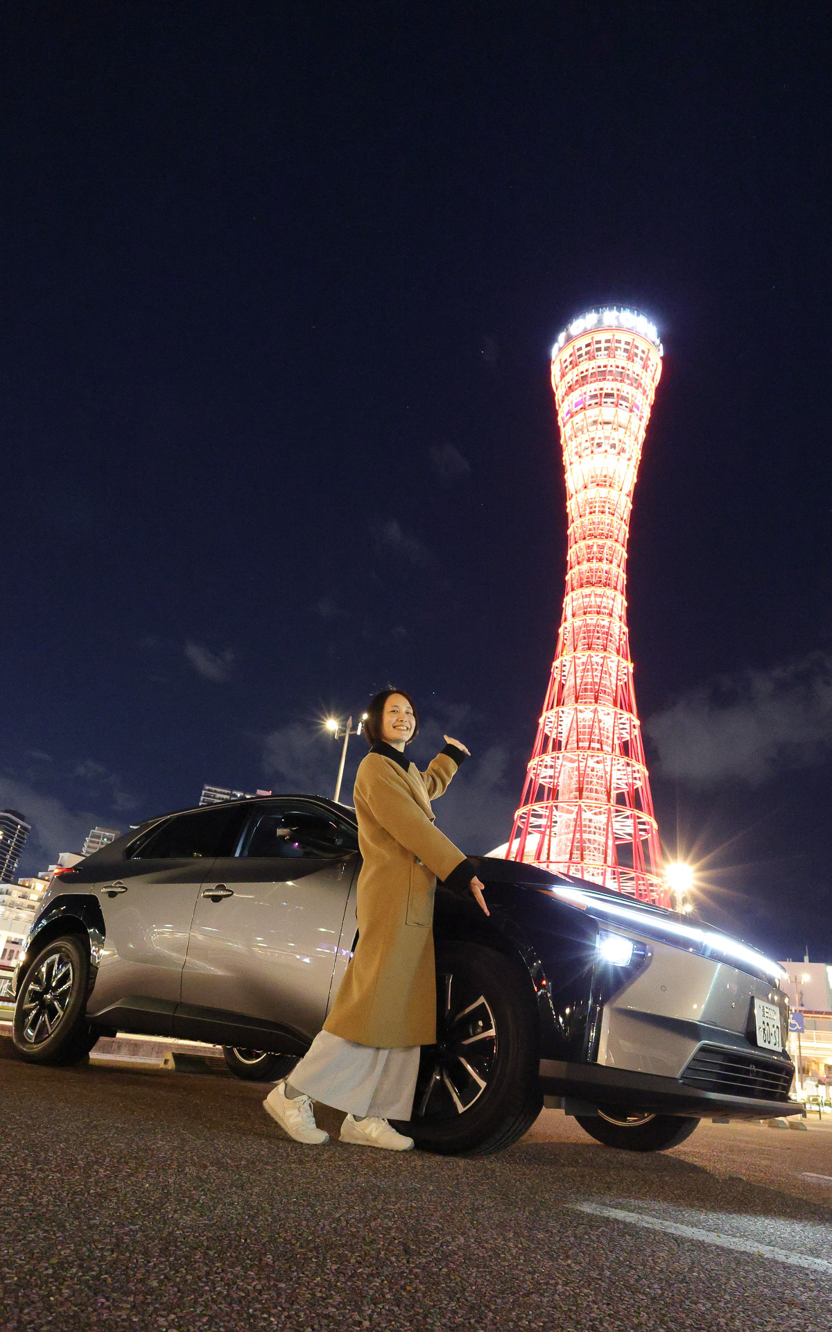 神戸といえば夜景。一充電走行距離746km（WLTCモード）と航続距離が向上したトヨタ bZ4X（ビーズィーフォーエックス）で神戸までロングドライブしてみた