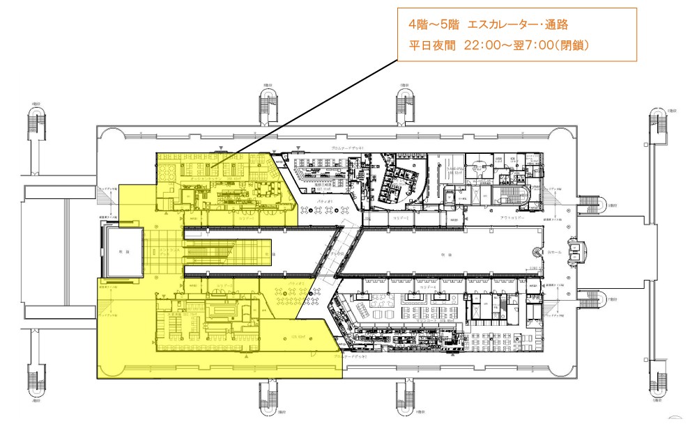 5階の閉鎖区域