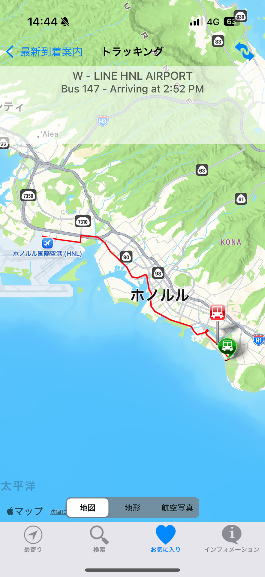 TheBusのアプリ「DaBus2」をインストールしておくと、停留所ごとの時刻表やバスの到着目安の確認、地図による現在地表示などが行なえる