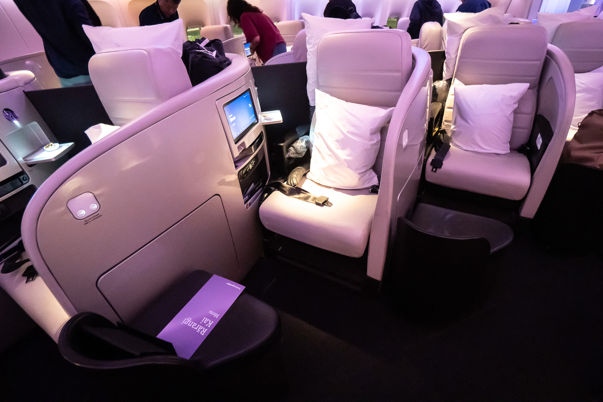 ニュージーランド航空の「ビジネス・プレミア」クラスシート