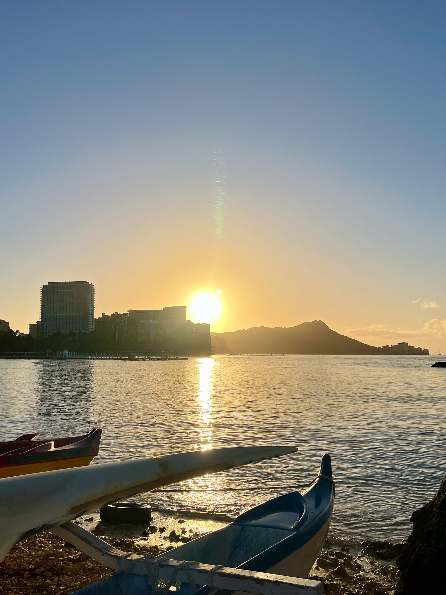 大きな太陽が力強い光を発して顔を出した
