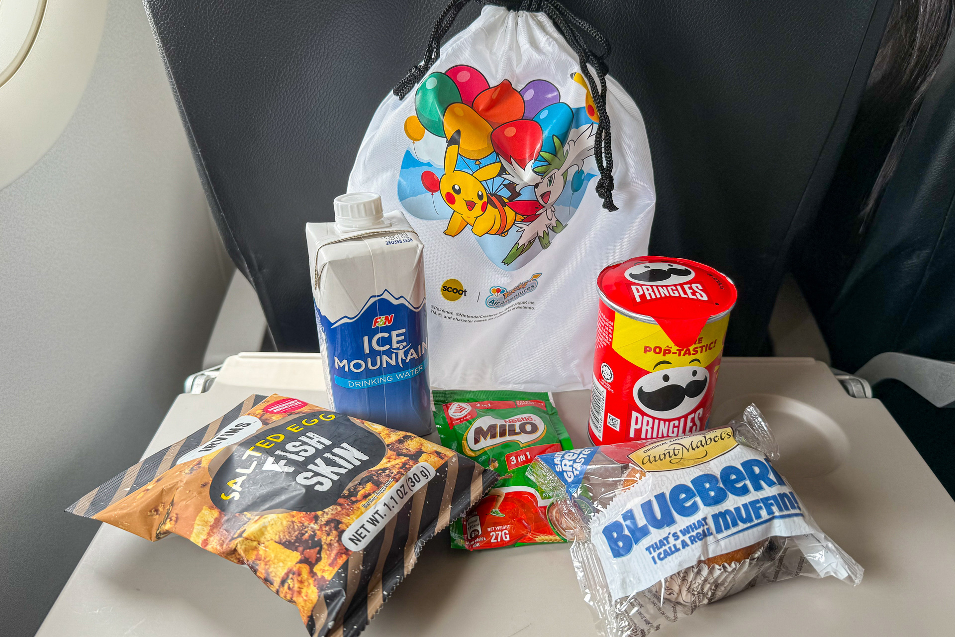 シンガポール航空便とスクート便を同一予約した場合に提供されるスナックパック