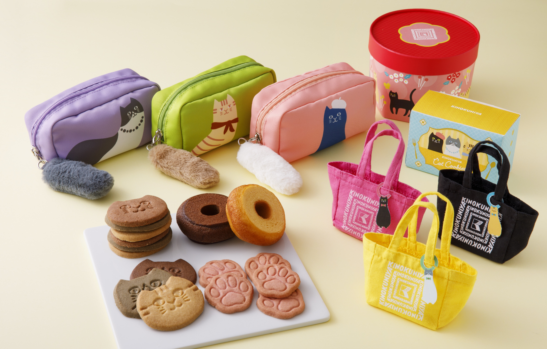 2月22日「猫の日」を前に、紀ノ国屋から猫スイーツ×グッズ新作が発売