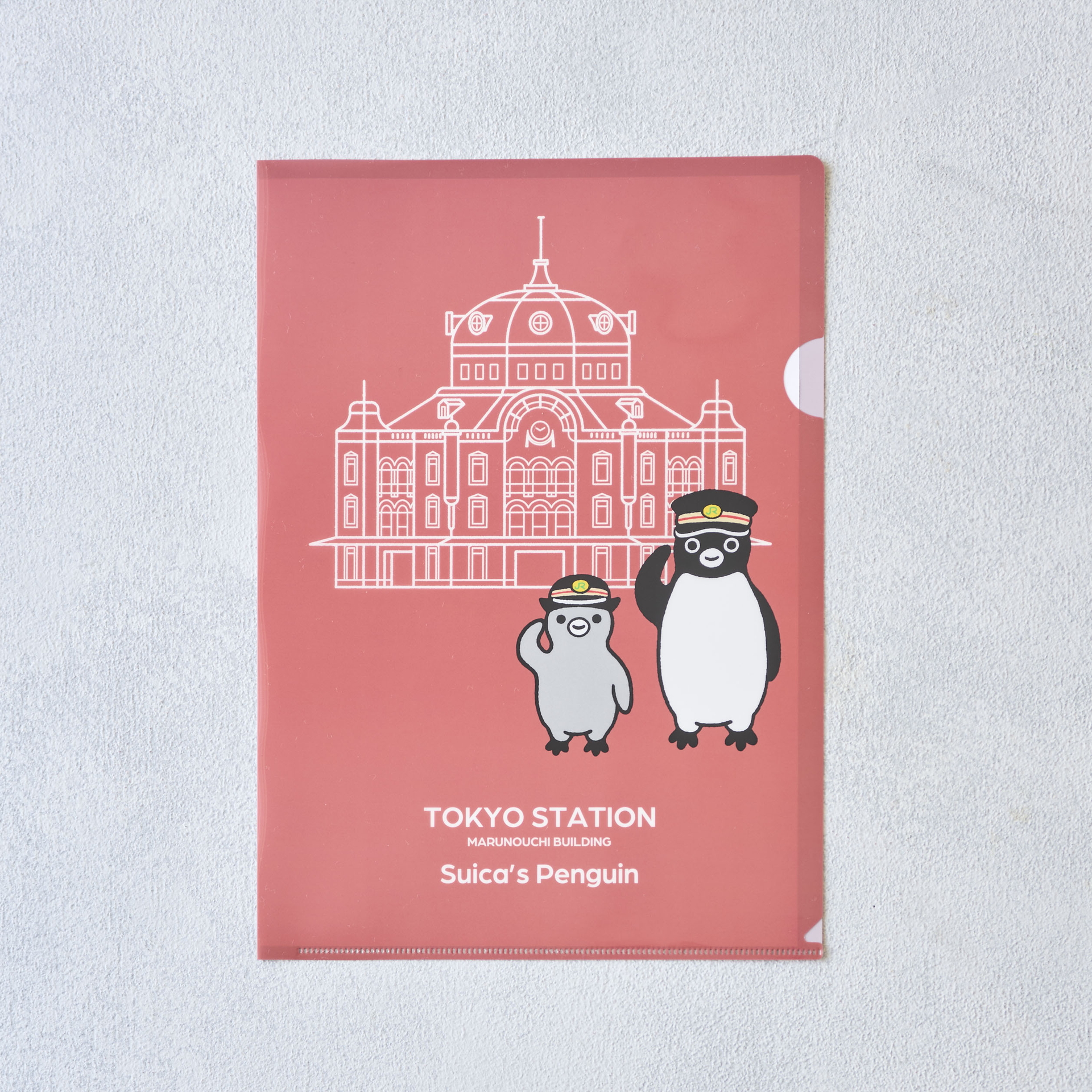 A4クリアファイル レンガ/グリーン（各480円）