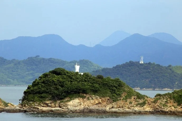 島・橋も明るい時間に通過