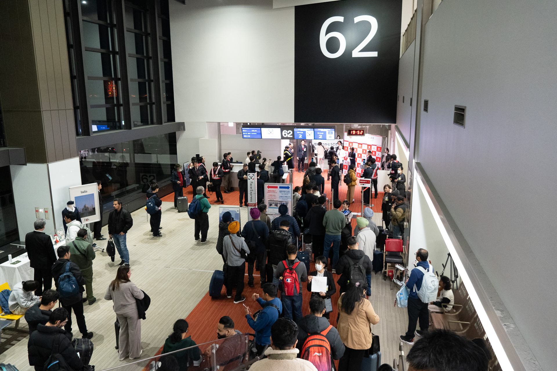 出発直前の62番ゲートの様子