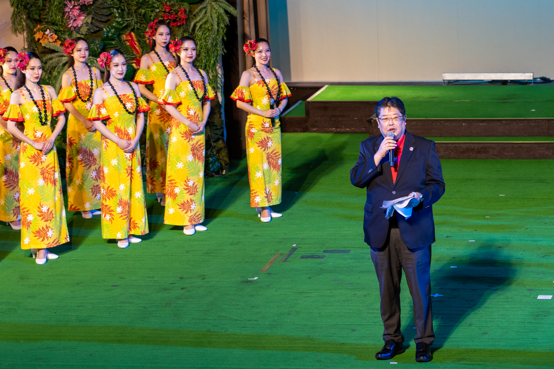 「親子三世代で永遠に愛され続ける常夏の楽園であり続けることをお約束します」と挨拶した常磐興産株式会社 取締役社長執行役員の関根一志氏