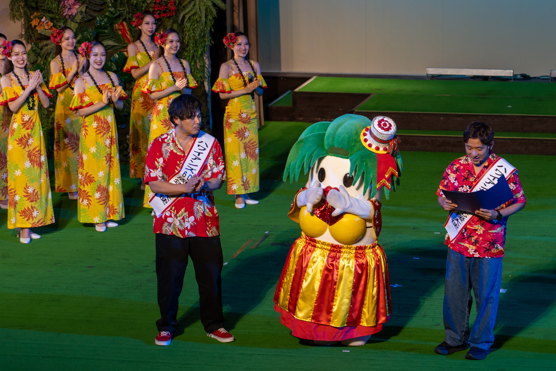 一年間応援大使を務めてきたアルコ＆ピース。平子さん（左）は地元いわき市出身