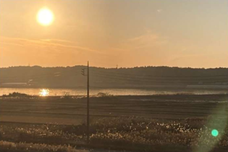 夜景の前には北浦湖畔で夕焼け鑑賞