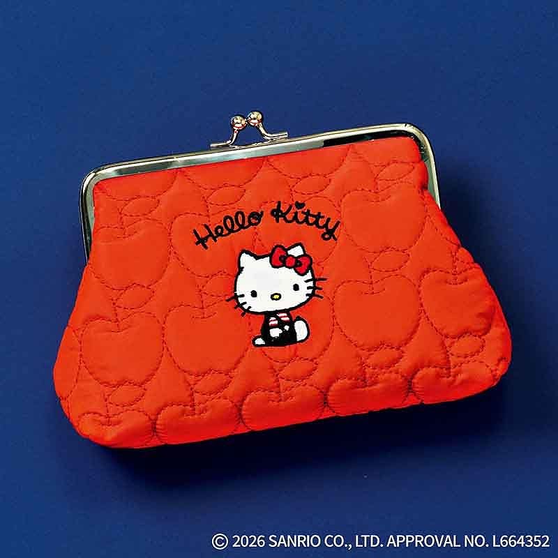 宝島社「リンネル」3月号増刊はハローキティの刺繍入りがま口ポーチが付録