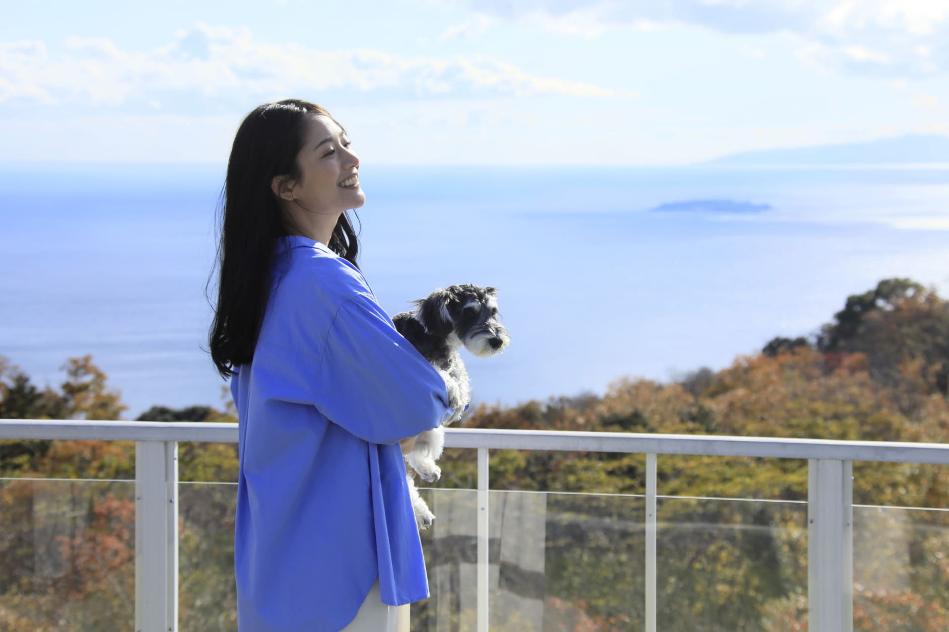 「ゆるり熱海with DOGS」は、熱海ならではの温泉や食事に加え、海を望むルーフトップドッグランや愛犬用ビュッフェ、復元ドライヤー完備のトリミングルームなどを備えた温泉リゾート