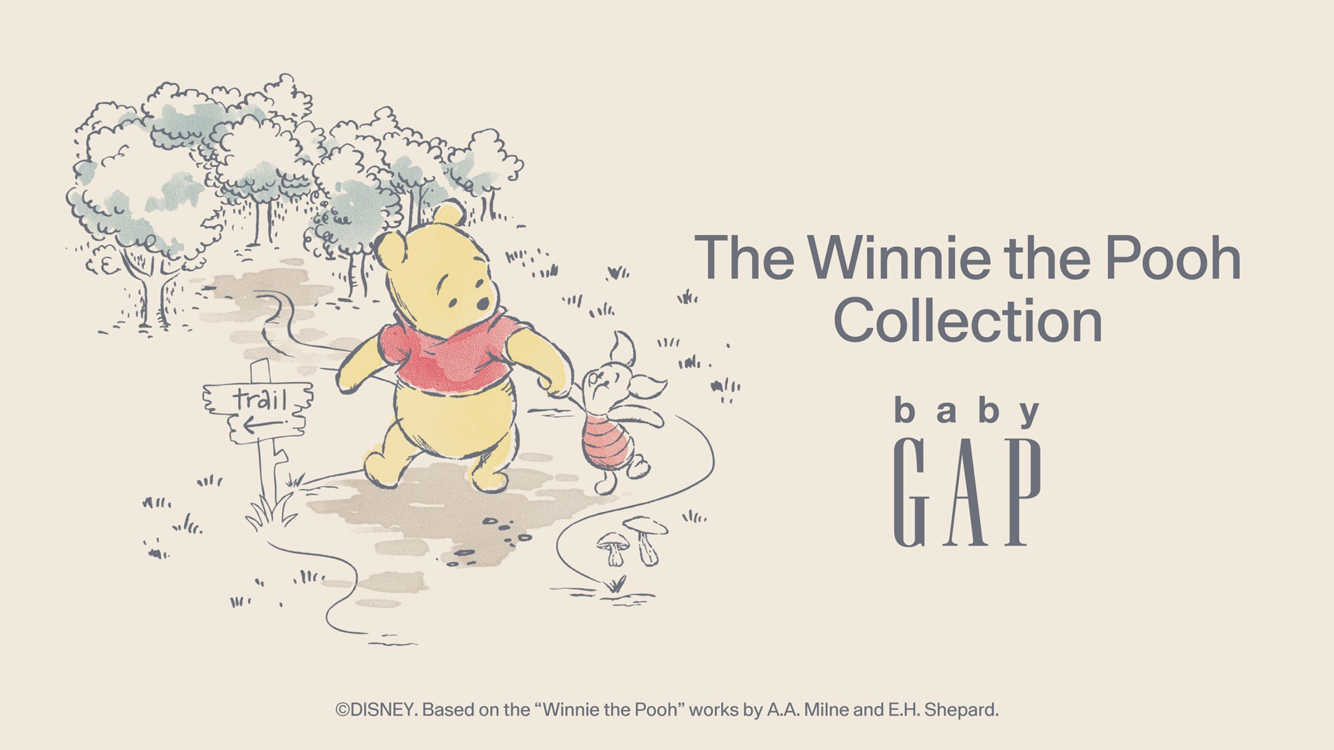 Gapから、くまのプーさん生誕100周年を記念したコレクション登場
