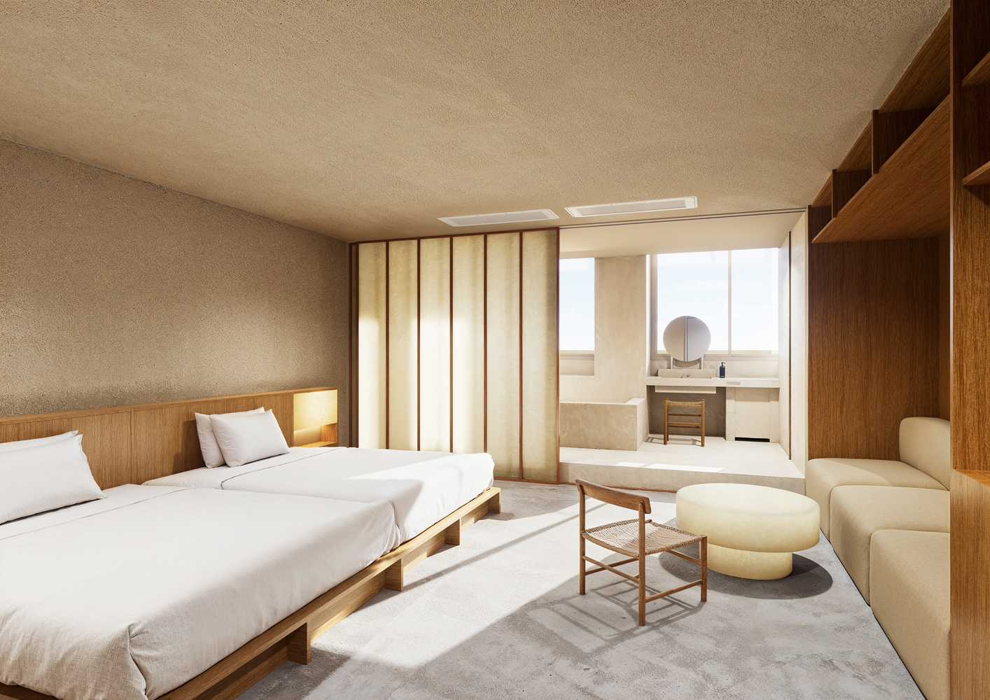 島泊の客室内観