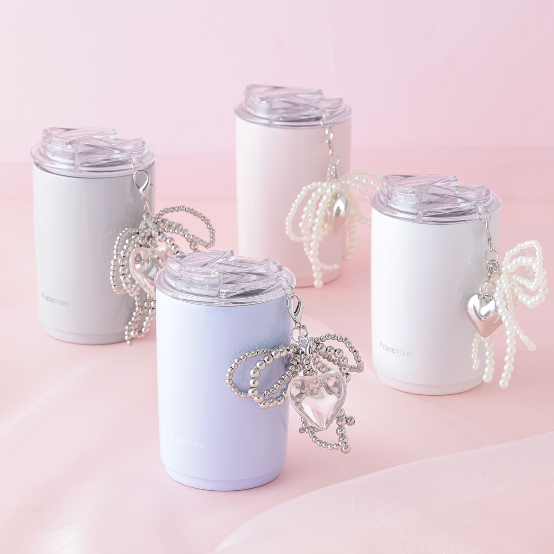 チャーム ステンレスタンブラーは容量350mL（各2600円）で、4色展開