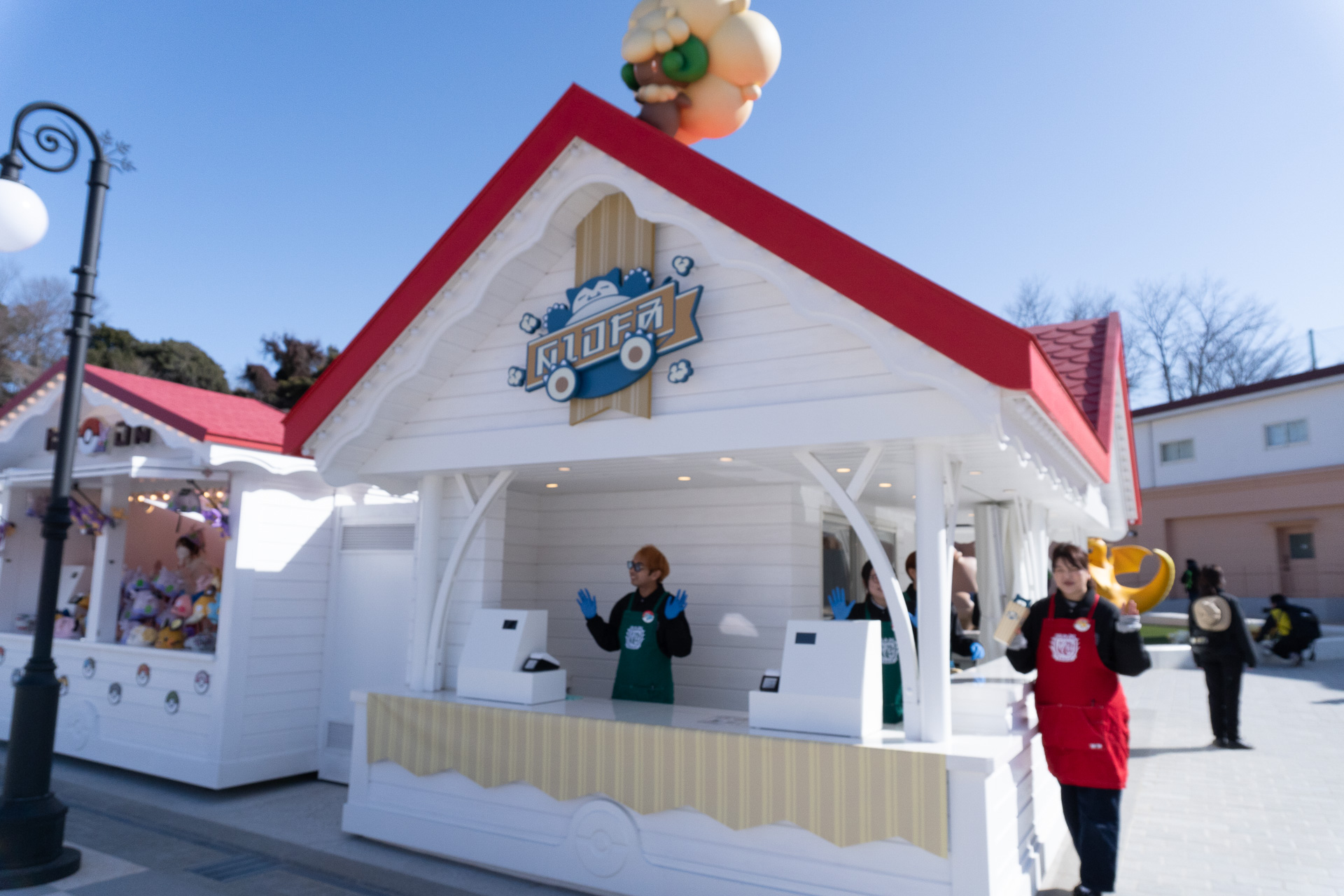 カヤツリタウンのトレーナーズマーケットにあるワゴン「カビゴンポップコーン」で販売