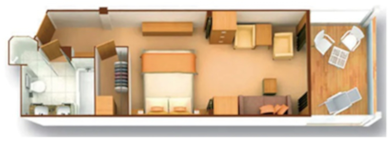 「ベランダスイートE」の室内イメージ