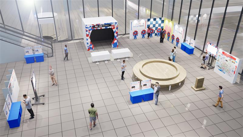 「大阪・関西万博 メモリアルキャラバン 未来につなぐ万博展」会場イメージ