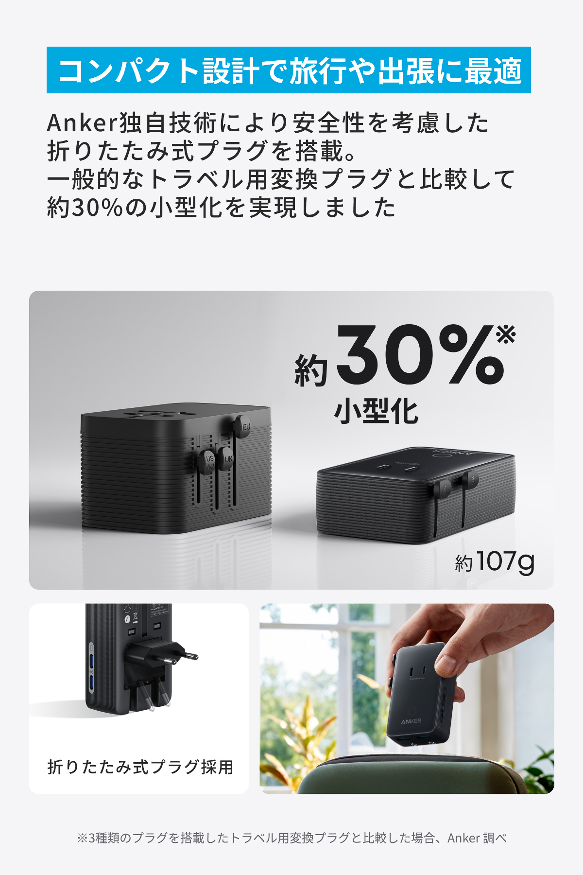 本体サイズは約86×51×31mmのスリムデザイン