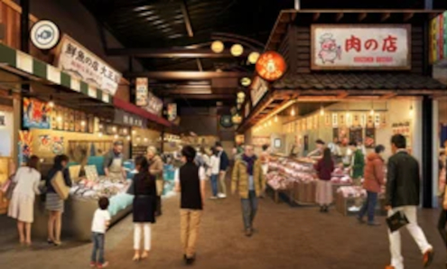 昭和レトロ風の内装