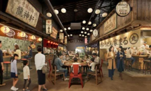 昭和レトロ風の内装