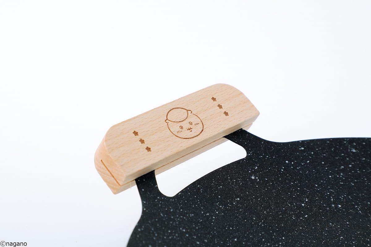 「くりまんじゅう」をデザインした木のハンドル。取り外しできる