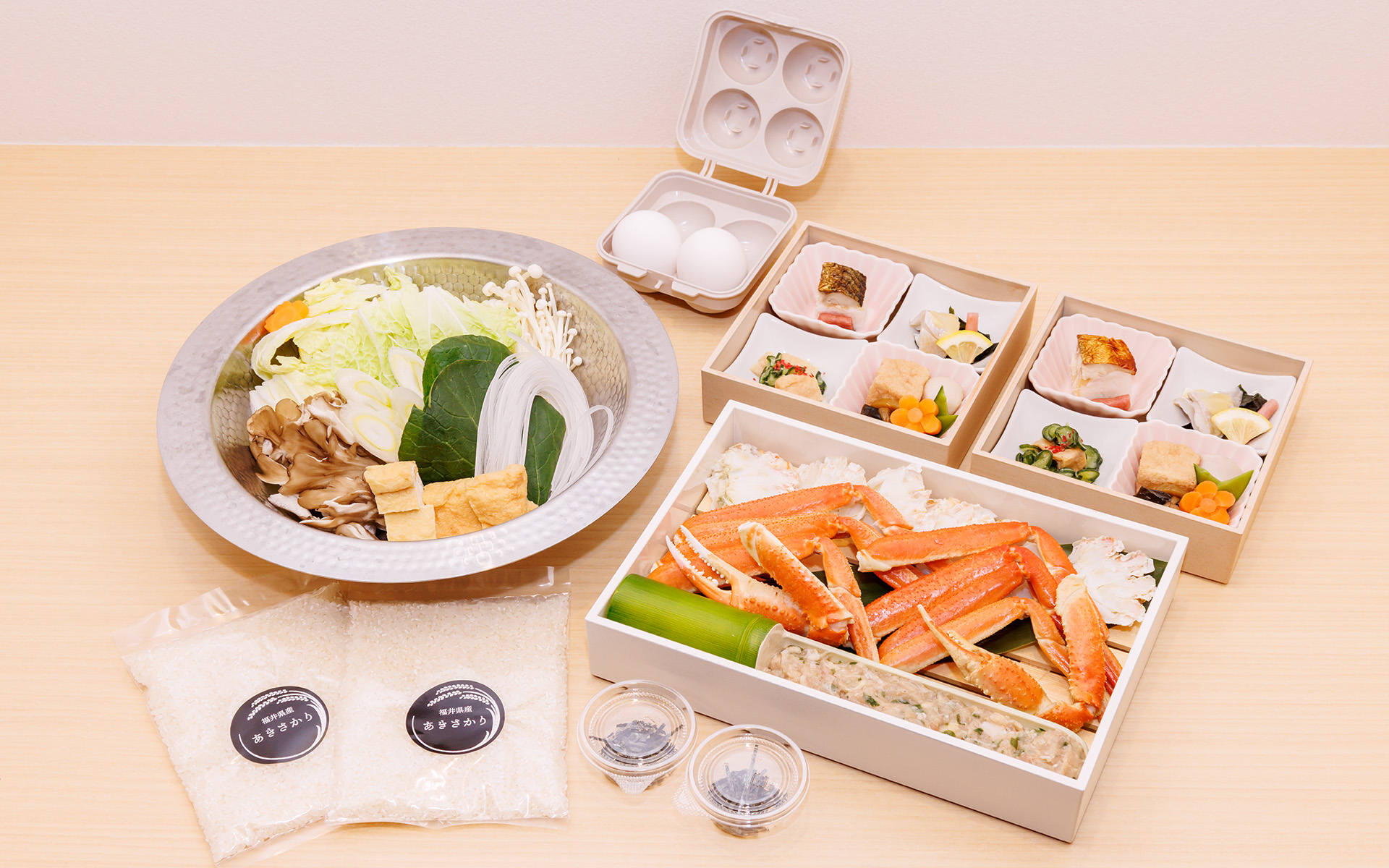 ずわい蟹の蟹鍋＆福井のおばんざいセット（2名分）